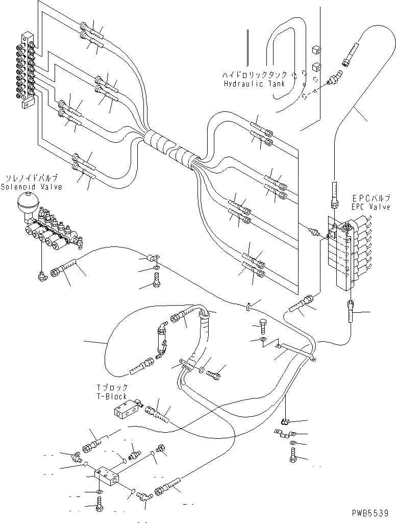 Схема запчастей Komatsu PC200-6J - РАБОЧАЯ ЛИНИЯ PPC (ЛИНИЯ КЛАПАНА EPC) (EPC)(№9999-9) КАБИНА ОПЕРАТОРА И СИСТЕМА УПРАВЛЕНИЯ