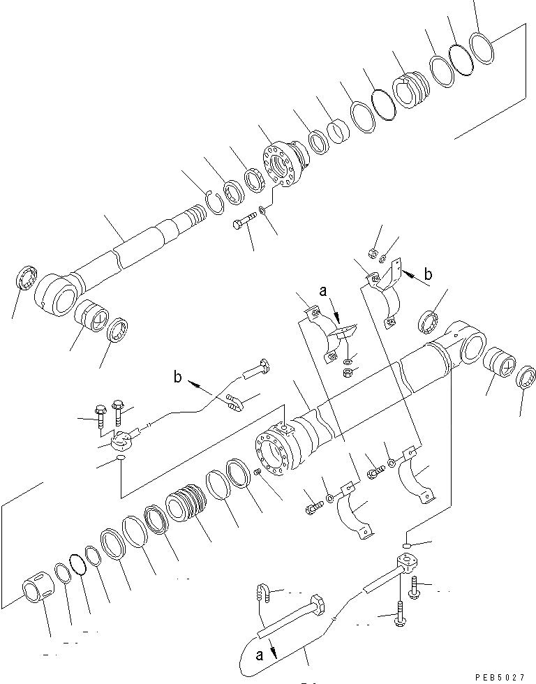 Схема запчастей Komatsu PC200-6J - 1-Я СТРЕЛА ЦИЛИНДР (2-СЕКЦИОНН. СТРЕЛА)(№9999-9) ОСНОВН. КОМПОНЕНТЫ И РЕМКОМПЛЕКТЫ