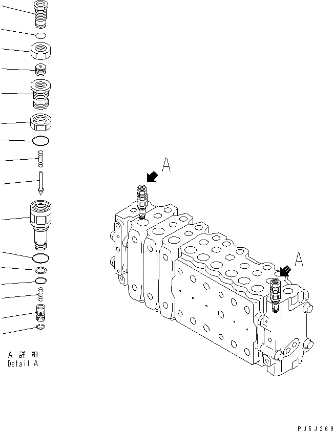 Схема запчастей Komatsu PC200-6J - ОСНОВН. КЛАПАН (-АКТУАТОР) (7/)(№88-89798) ОСНОВН. КОМПОНЕНТЫ И РЕМКОМПЛЕКТЫ