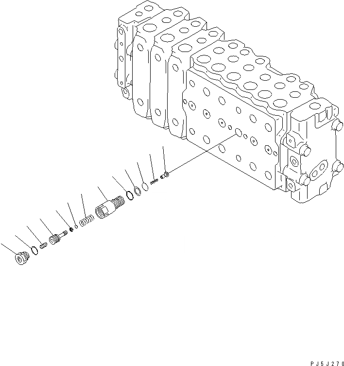 Схема запчастей Komatsu PC200-6J - ОСНОВН. КЛАПАН (-АКТУАТОР) (8/)(№997-) ОСНОВН. КОМПОНЕНТЫ И РЕМКОМПЛЕКТЫ