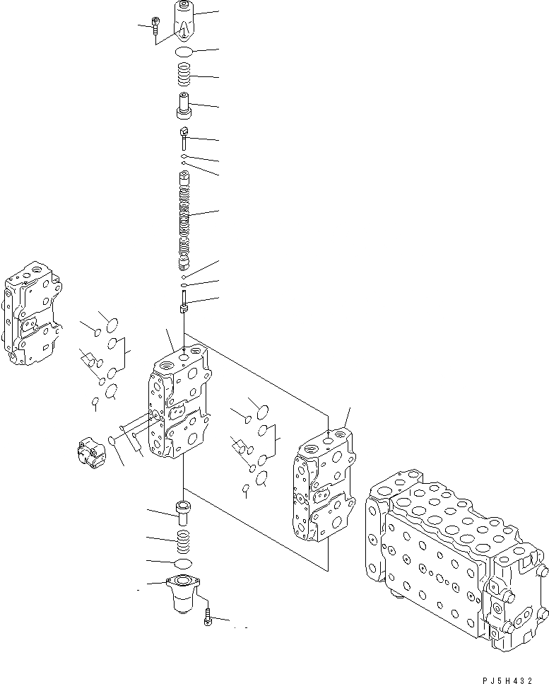 Схема запчастей Komatsu PC200-6J - ОСНОВН. КЛАПАН (-АКТУАТОР) (/)(№9999-997) ОСНОВН. КОМПОНЕНТЫ И РЕМКОМПЛЕКТЫ