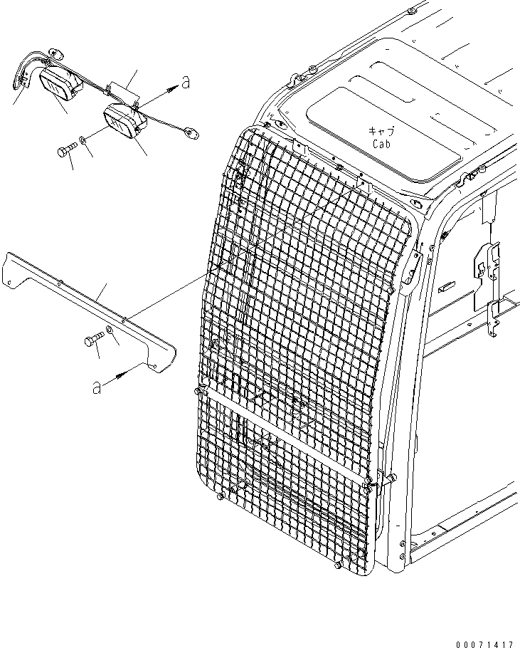 Схема запчастей Komatsu PC200-8 - ДОПОЛН. РАБОЧ. ОСВЕЩЕНИЕ (СПЕЦ-Я ДЛЯ РАЗРУШ. ЗДАНИЙ) ЭЛЕКТРИКА