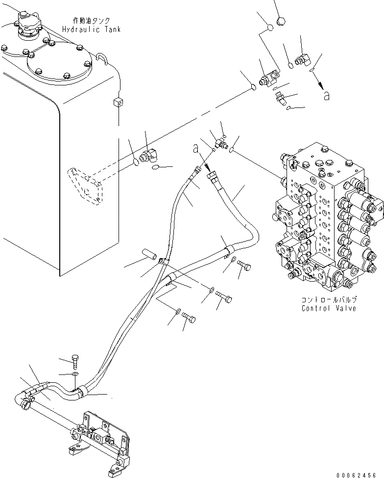 Схема запчастей Komatsu PC200-8 - КЛАПАН ПЕРЕГРУЗКИ (ШАССИ) ГИДРАВЛИКА