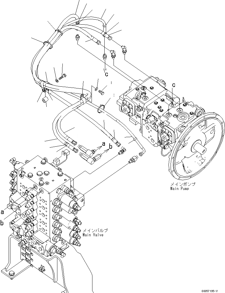 Схема запчастей Komatsu PC200-8 - LS ЛИНИИ ГИДРАВЛИКА