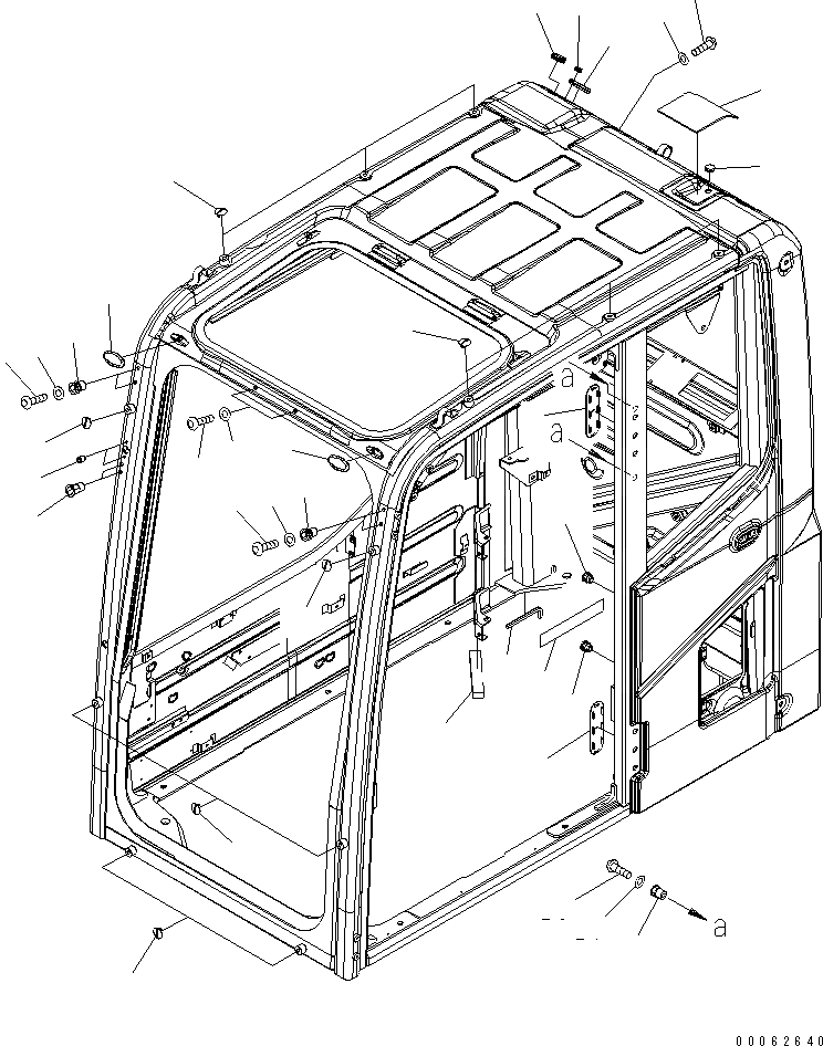 Схема запчастей Komatsu PC200-8 - КАБИНА (ЗАГЛУШКА БОЛТ И GALEO ПЛАСТИНА)(№-) КАБИНА ОПЕРАТОРА И СИСТЕМА УПРАВЛЕНИЯ