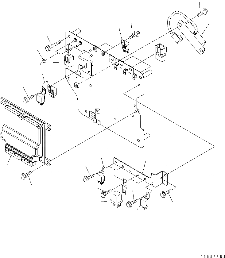 Схема запчастей Komatsu PC200-8 - КАБИНА (КАБИНА IN ЧАСТИ) (SUB ПЛАСТИНА И РЕЛЕ) КАБИНА ОПЕРАТОРА И СИСТЕМА УПРАВЛЕНИЯ