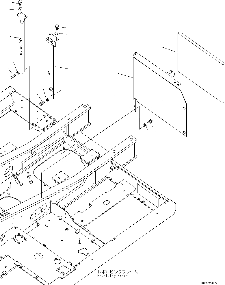 Схема запчастей Komatsu PC200-8 - КАБИНА РАМА (ДЛЯ ДОПОЛН. ФИЛЬТР.) ЧАСТИ КОРПУСА