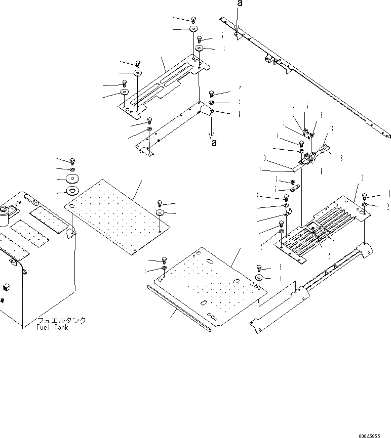 Схема запчастей Komatsu PC200-8 - КАБИНА COVER(№-) ЧАСТИ КОРПУСА