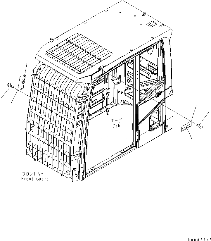 Схема запчастей Komatsu PC200-8 - ПРЕДУПРЕЖДАЮЩ. МАРКИРОВКА (TOP И ФРОНТАЛЬНАЯ ЗАЩИТА LV) (ДЛЯ СТРАН ЕС)(№-) МАРКИРОВКА