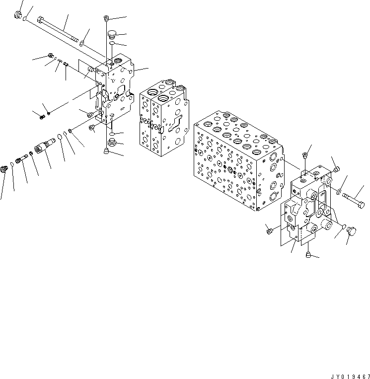 Схема запчастей Komatsu PC200-8 - ОСНОВН. КЛАПАН (-АКТУАТОР) (7/)(№-) ОСНОВН. КОМПОНЕНТЫ И РЕМКОМПЛЕКТЫ