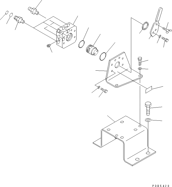 Схема запчастей Komatsu PC200-6S - MULTI PATTERN КЛАПАН (WAY) (MULTI КЛАПАН) ГИДРАВЛИКА