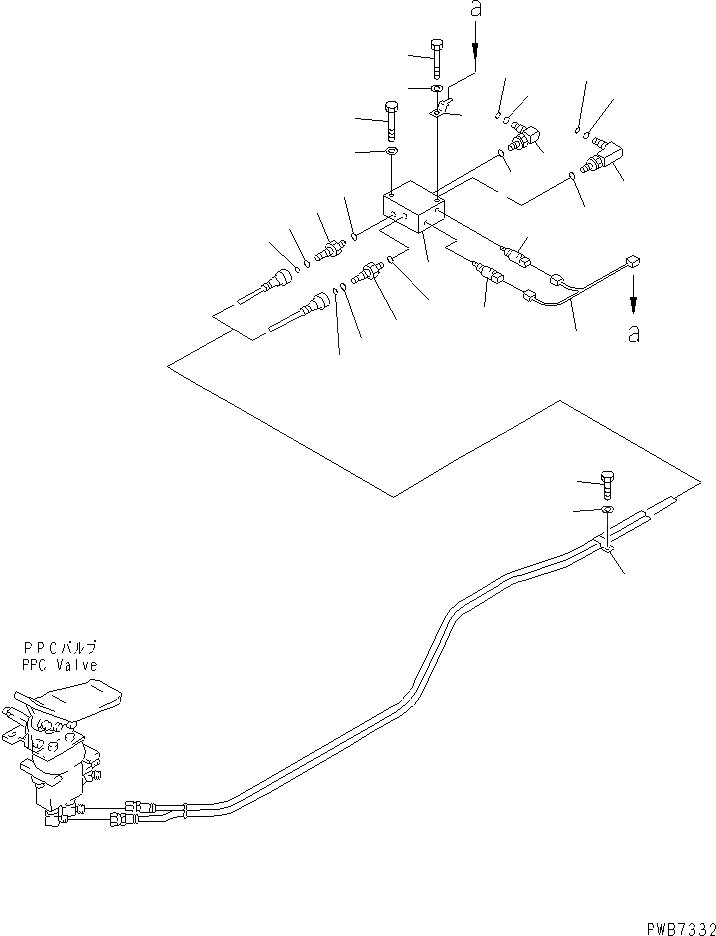 Схема запчастей Komatsu PC200-6S - ЛИНИЯ РАБОЧЕГО ОБОРУД. PPC ( АКТУАТОР)(№9-) КАБИНА ОПЕРАТОРА И СИСТЕМА УПРАВЛЕНИЯ