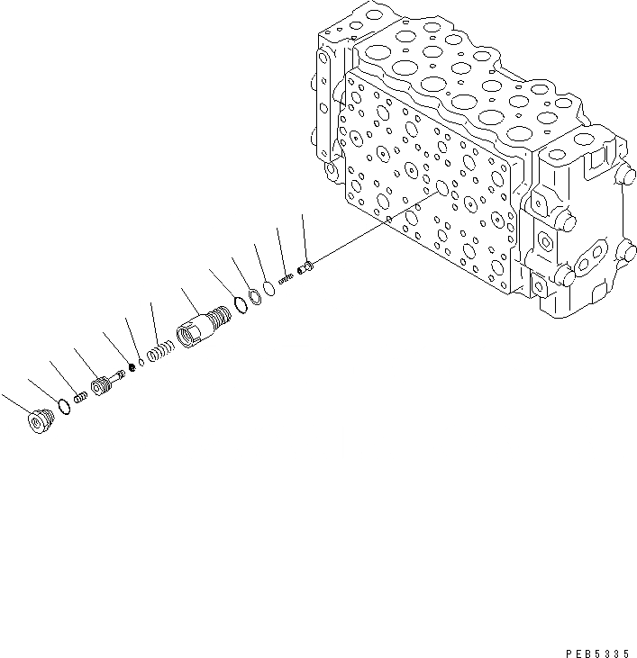Схема запчастей Komatsu PC200-6S - ОСНОВН. КЛАПАН (8/)(№9999-) ОСНОВН. КОМПОНЕНТЫ И РЕМКОМПЛЕКТЫ