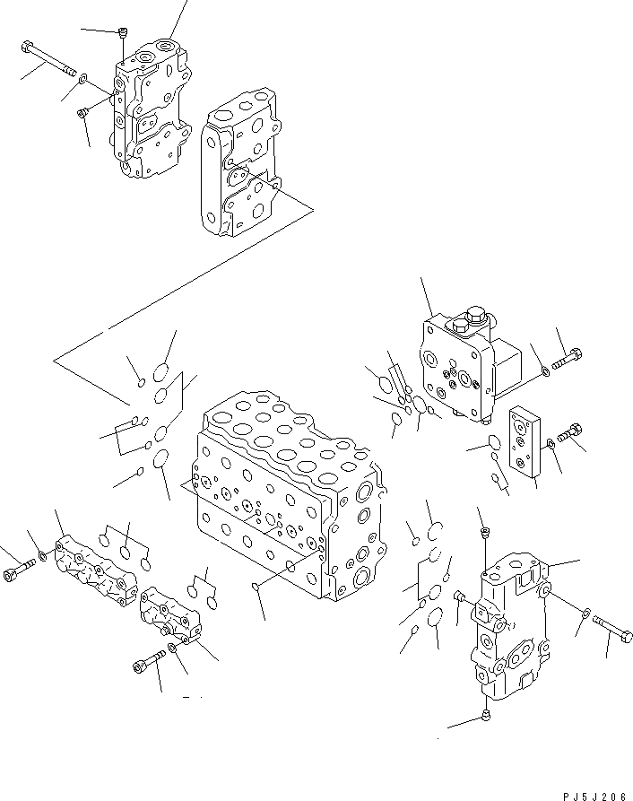 Схема запчастей Komatsu PC200-6S - ОСНОВН. КЛАПАН (-АКТУАТОР) (/) (БЕЗ КЛАПАН БЕЗОПАСНОСТИ)(№88-9998) ОСНОВН. КОМПОНЕНТЫ И РЕМКОМПЛЕКТЫ