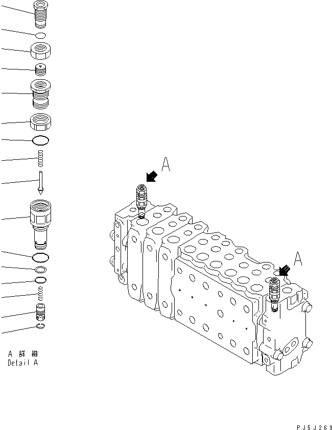 Схема запчастей Komatsu PC200-6S - ОСНОВН. КЛАПАН (-АКТУАТОР) (7/)(№88-89798) ОСНОВН. КОМПОНЕНТЫ И РЕМКОМПЛЕКТЫ