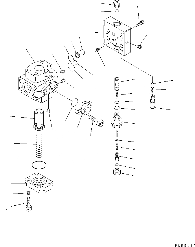 Схема запчастей Komatsu PC200-6S - ГЛАВН. КЛАПАН(№9999-9) ОСНОВН. КОМПОНЕНТЫ И РЕМКОМПЛЕКТЫ