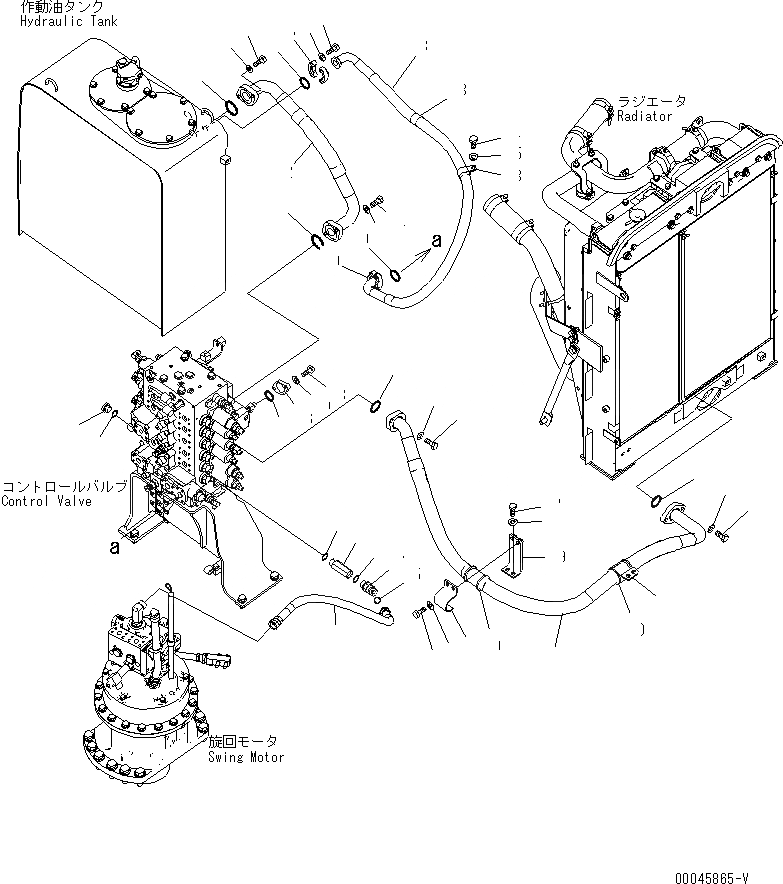 Схема запчастей Komatsu PC200-8 - ВОЗВРАТ. ЛИНИЯ(№-) ГИДРАВЛИКА