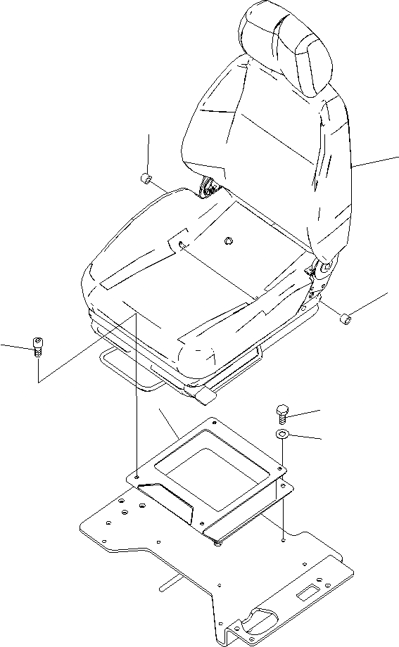 Схема запчастей Komatsu PC200-8 - СИДЕНЬЕ ОПЕРАТОРА (PVC LEATHER)(№-) КАБИНА ОПЕРАТОРА И СИСТЕМА УПРАВЛЕНИЯ