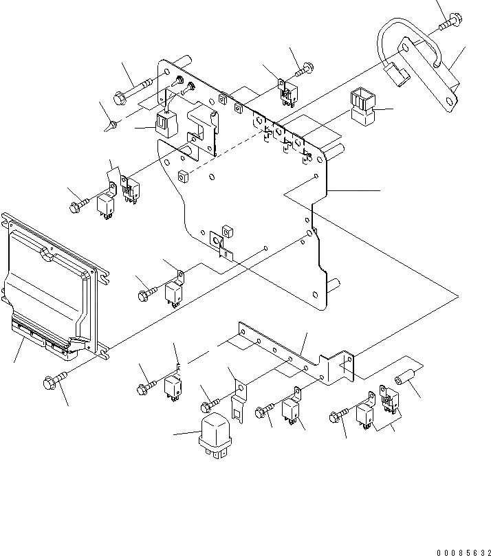 Схема запчастей Komatsu PC200-8 - КАБИНА (КАБИНА IN ЧАСТИ) (SUB ПЛАСТИНА И РЕЛЕ) (ДЛЯ KAL)(№-) КАБИНА ОПЕРАТОРА И СИСТЕМА УПРАВЛЕНИЯ