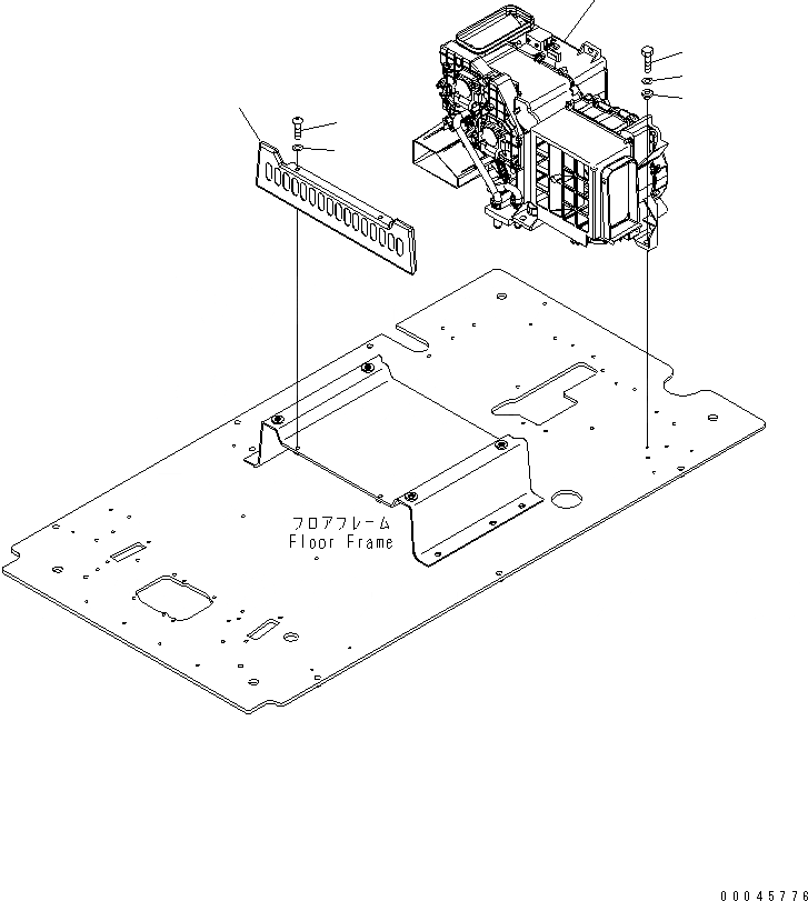 Схема запчастей Komatsu PC200-8 - КАБИНА (ПОЛ) (БЛОК КОНДИЦИОНЕРА)(№-) КАБИНА ОПЕРАТОРА И СИСТЕМА УПРАВЛЕНИЯ