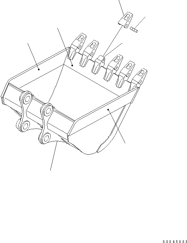 Схема запчастей Komatsu PC200-8 - КОВШ¤ .7M¤ MM (ГОРИЗОНТАЛЬН. ПАЛЕЦ)(№-) РАБОЧЕЕ ОБОРУДОВАНИЕ