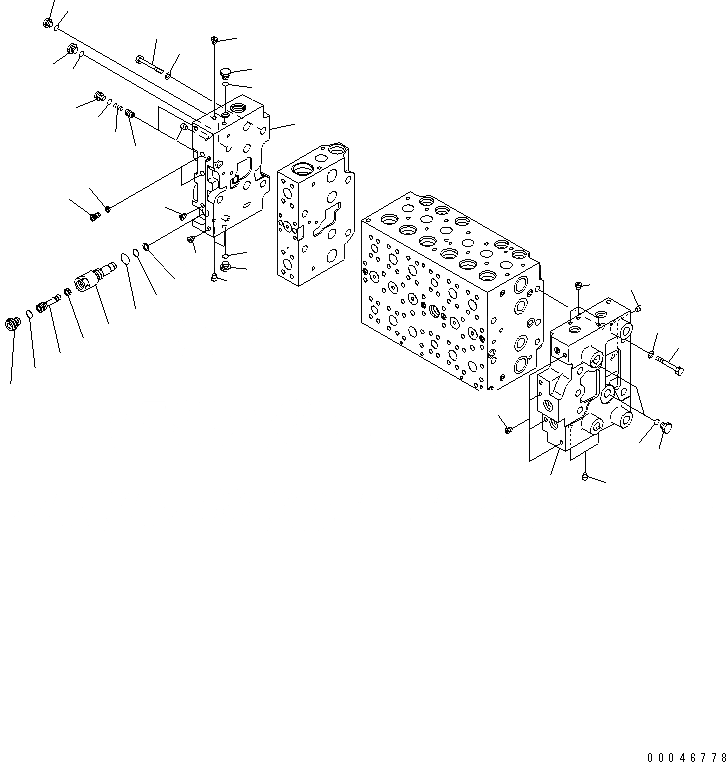 Схема запчастей Komatsu PC200-8 - ОСНОВН. КЛАПАН (-АКТУАТОР) (7/)(№-) ОСНОВН. КОМПОНЕНТЫ И РЕМКОМПЛЕКТЫ