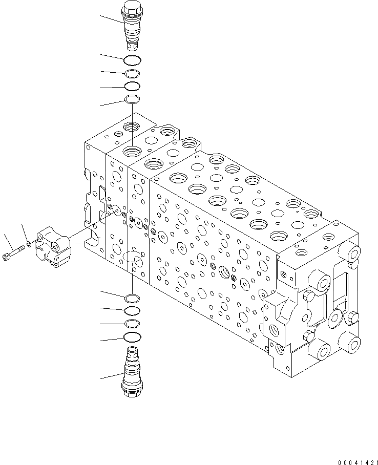 Схема запчастей Komatsu PC200-8 - ОСНОВН. КЛАПАН (-АКТУАТОР) (/)(№-) ОСНОВН. КОМПОНЕНТЫ И РЕМКОМПЛЕКТЫ