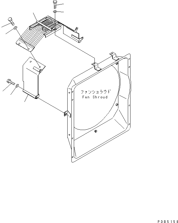 Схема запчастей Komatsu PC200-6Z - ЗАЩИТА ВЕНТИЛЯТОРА (CUMMINS)(№9-) СИСТЕМА ОХЛАЖДЕНИЯ