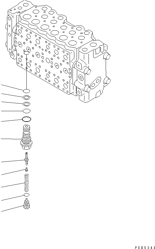 Схема запчастей Komatsu PC200-6Z - ОСНОВН. КЛАПАН (/)(№997-) ОСНОВН. КОМПОНЕНТЫ И РЕМКОМПЛЕКТЫ