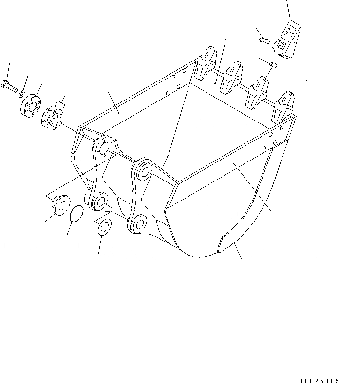 Схема запчастей Komatsu PC200-7 - КОВШ¤ .M ШИР. 7MM (ВЕРТИКАЛЬН. ПАЛЕЦ) (ДЛЯ M SUPER УДЛИНН. РУКОЯТЬ И СТРЕЛА)(№88-) РАБОЧЕЕ ОБОРУДОВАНИЕ