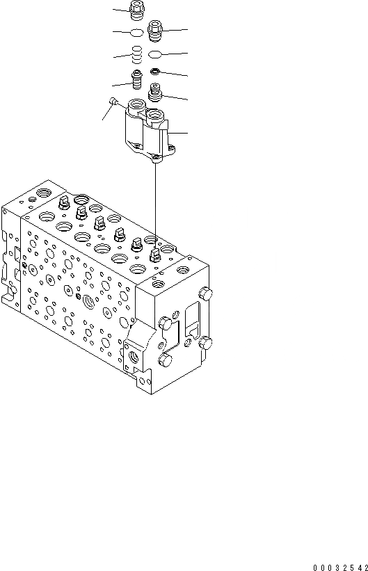 Схема запчастей Komatsu PC200-7 - УПРАВЛЯЮЩ. КЛАПАН (/)(№88-) ОСНОВН. КОМПОНЕНТЫ И РЕМКОМПЛЕКТЫ