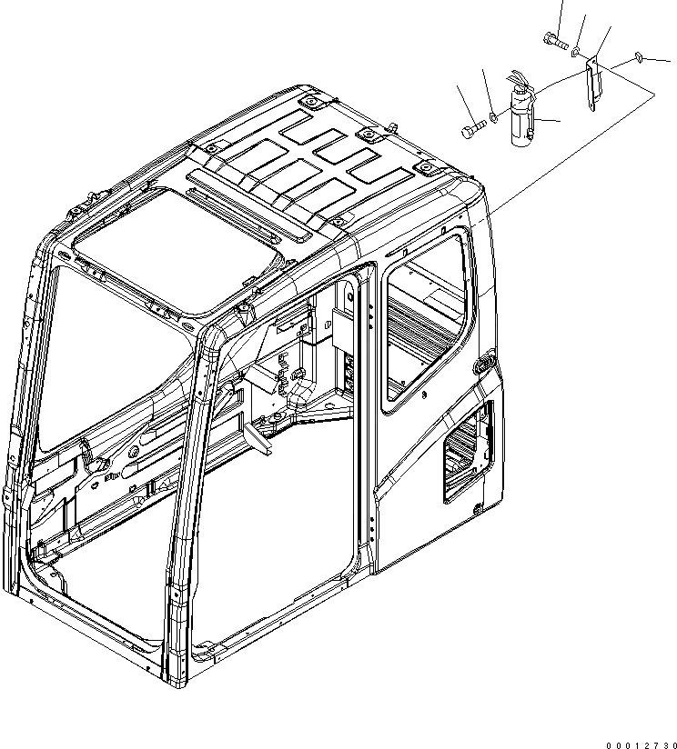 Схема запчастей Komatsu PC200-7-AP - ОГНЕТУШИТЕЛЬ (ЯПОН.)(№-) КАБИНА ОПЕРАТОРА И СИСТЕМА УПРАВЛЕНИЯ