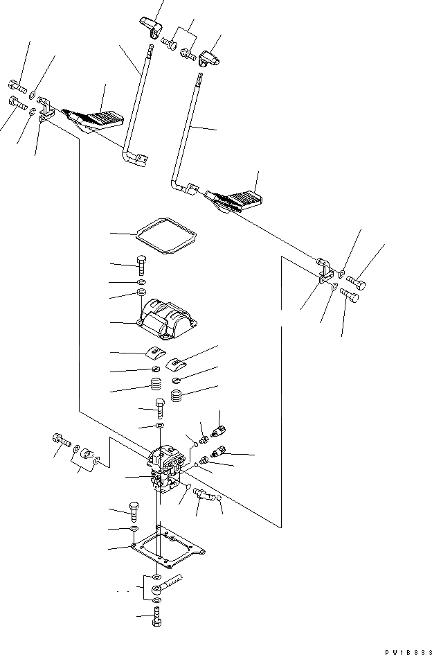 Схема запчастей Komatsu PC200-7-AP - ОСНОВН. КОНСТРУКЦИЯ (КОНТРОЛЬ ХОДА)(№-) КАБИНА ОПЕРАТОРА И СИСТЕМА УПРАВЛЕНИЯ
