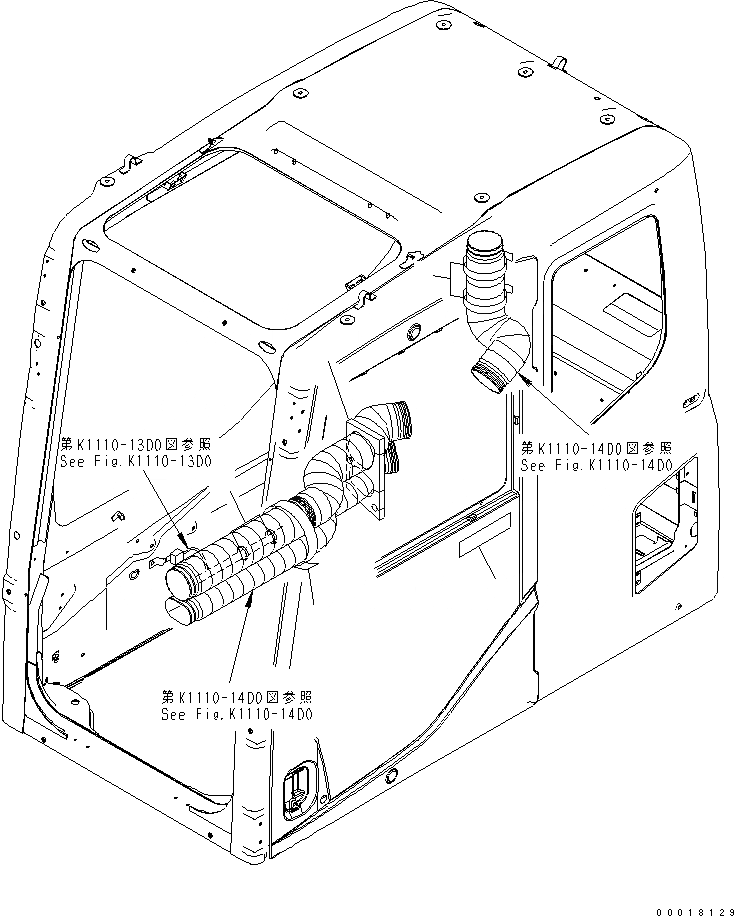 Схема запчастей Komatsu PC200-7-AP - ОСНОВН. КОНСТРУКЦИЯ (КАБИНА) (КРЕПЛЕНИЕ И ПЛАСТИНЫ)(№-) КАБИНА ОПЕРАТОРА И СИСТЕМА УПРАВЛЕНИЯ