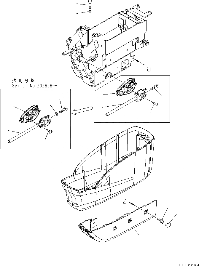 Схема запчастей Komatsu PC200-7-AP - ОСНОВН. КОНСТРУКЦИЯ (КОНСОЛЬ) (НИЖН.) (ЛЕВ.)(№-) КАБИНА ОПЕРАТОРА И СИСТЕМА УПРАВЛЕНИЯ