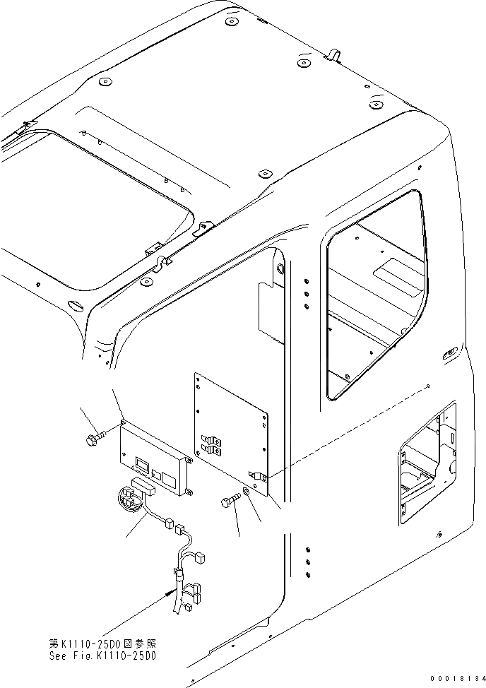 Схема запчастей Komatsu PC200-7-AP - ОСНОВН. КОНСТРУКЦИЯ (КАБИНА) (KOMTRAX)(№-) КАБИНА ОПЕРАТОРА И СИСТЕМА УПРАВЛЕНИЯ