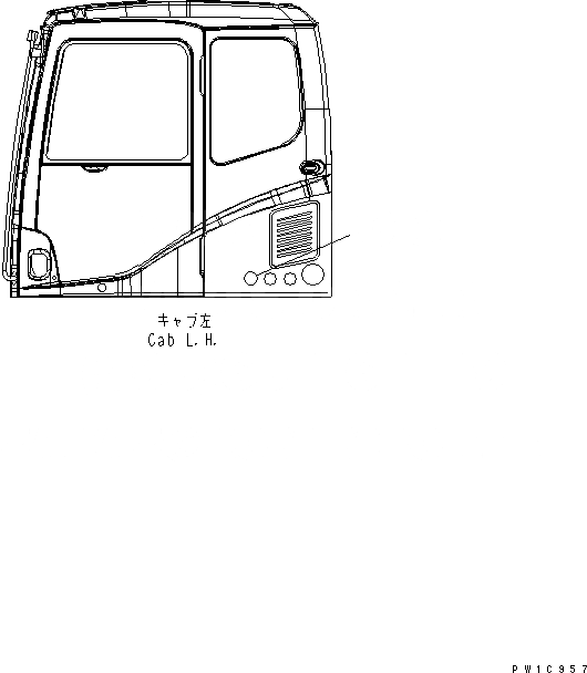 Схема запчастей Komatsu PC200-7-AP - ПЛАСТИНА (КАРЬЕРН MARK) МАРКИРОВКА