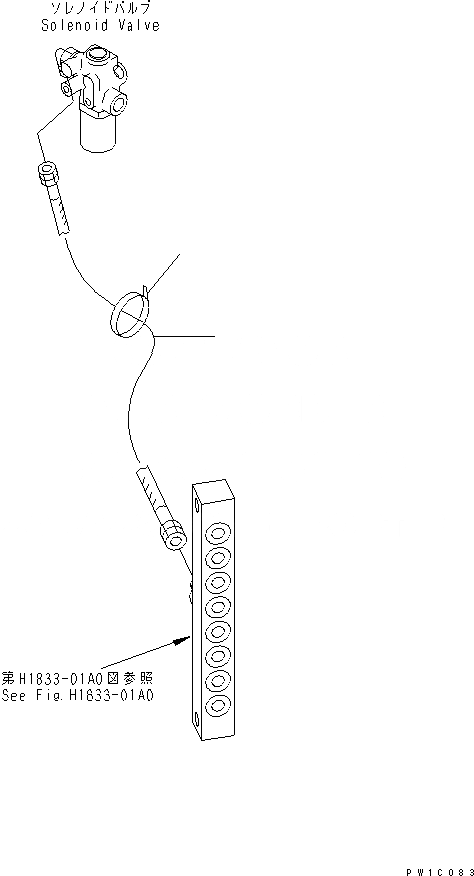 Схема запчастей Komatsu PC200-7-AP - РУКОЯТЬ CRANE (ОСНОВН. ЛИНИЯ PPC)(№97-) СПЕЦ. ОПЦИИ