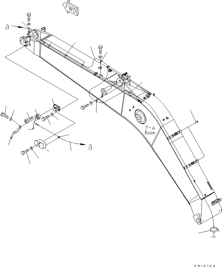 Схема запчастей Komatsu PC200-7-AP - РУКОЯТЬ CRANE (РУКОЯТЬ POTENTIO)(№97-) СПЕЦ. ОПЦИИ