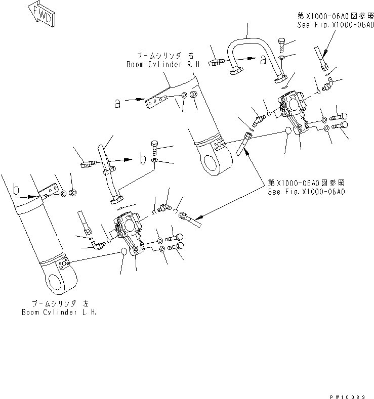 Схема запчастей Komatsu PC200-7-AP - РУКОЯТЬ CRANE (ЦИЛИНДР СТРЕЛЫ) (ГЛАВН. КЛАПАН)(№-97) СПЕЦ. ОПЦИИ