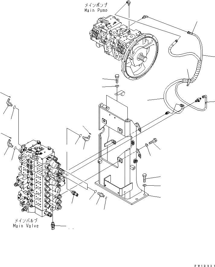 Схема запчастей Komatsu PC200-7-AA - ОСНОВН. КЛАПАН (КОРПУС КЛАПАНА) ( АКТУАТОР) ГИДРАВЛИКА