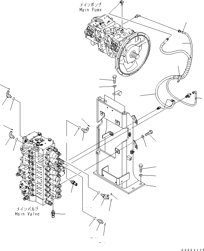 Схема запчастей Komatsu PC200-7-AA - ОСНОВН. КЛАПАН (КОРПУС КЛАПАНА) ( АКТУАТОР) (СПЕЦИФ-Я С ОТВАЛОМ) ГИДРАВЛИКА