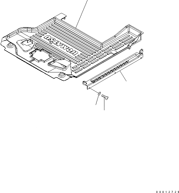 Схема запчастей Komatsu PC200-7-AA - ПОКРЫТИЕ ПОЛА( АКТУАТОР)(№-) КАБИНА ОПЕРАТОРА И СИСТЕМА УПРАВЛЕНИЯ