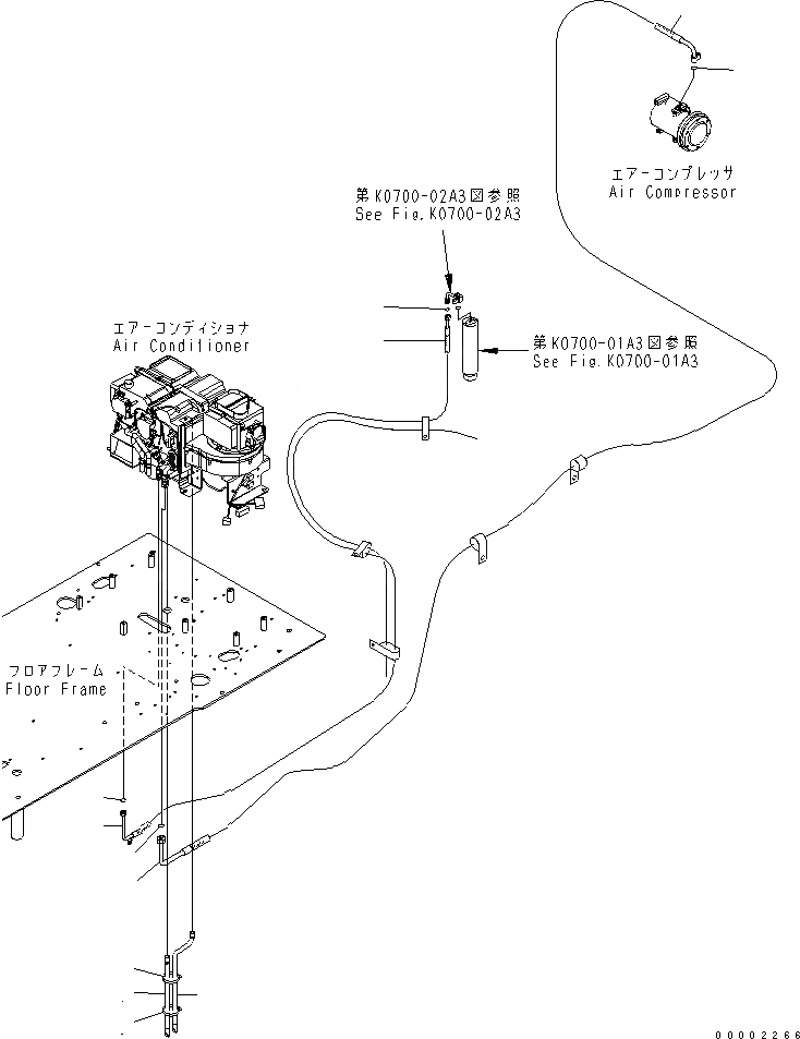 Схема запчастей Komatsu PC200-7-AA - ОСНОВН. КОНСТРУКЦИЯ (ПАТРУБКИ КОНДИЦИОНЕРА) (DUST ЗАЩИТА СПЕЦ-Я.) КАБИНА ОПЕРАТОРА И СИСТЕМА УПРАВЛЕНИЯ