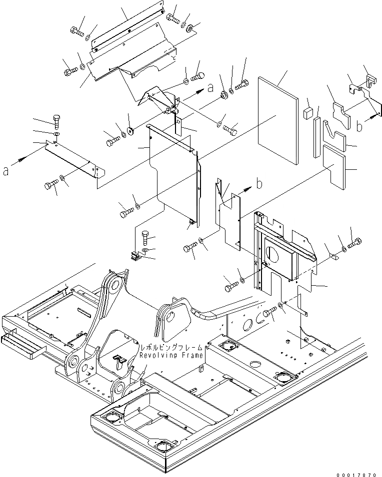 Схема запчастей Komatsu PC200-7-AA - ПЕРЕГОРОДКА. (КАБИНА) (DUST ЗАЩИТА СПЕЦ-Я.)(№-) ЧАСТИ КОРПУСА