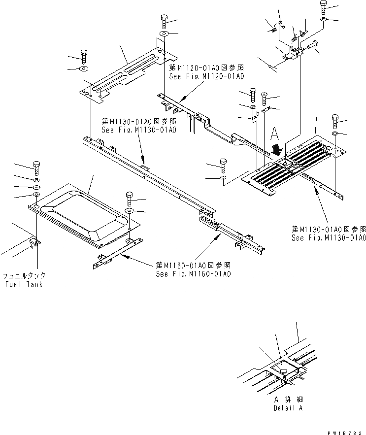 Схема запчастей Komatsu PC200-7-AA - КРЫШКА(КАБИНА) (ВЕРХН.) ЧАСТИ КОРПУСА