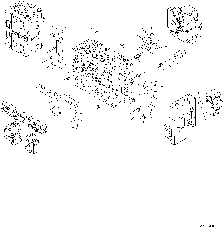 Схема запчастей Komatsu PC200-7-AA - ОСНОВН. КЛАПАН (-АКТУАТОР) (/) (СПЕЦИФ-Я С ОТВАЛОМ) ОСНОВН. КОМПОНЕНТЫ И РЕМКОМПЛЕКТЫ