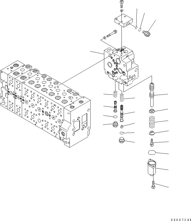 Схема запчастей Komatsu PC200-7-AA - ОСНОВН. КЛАПАН (-АКТУАТОР) (/) (СПЕЦИФ-Я С ОТВАЛОМ) ОСНОВН. КОМПОНЕНТЫ И РЕМКОМПЛЕКТЫ