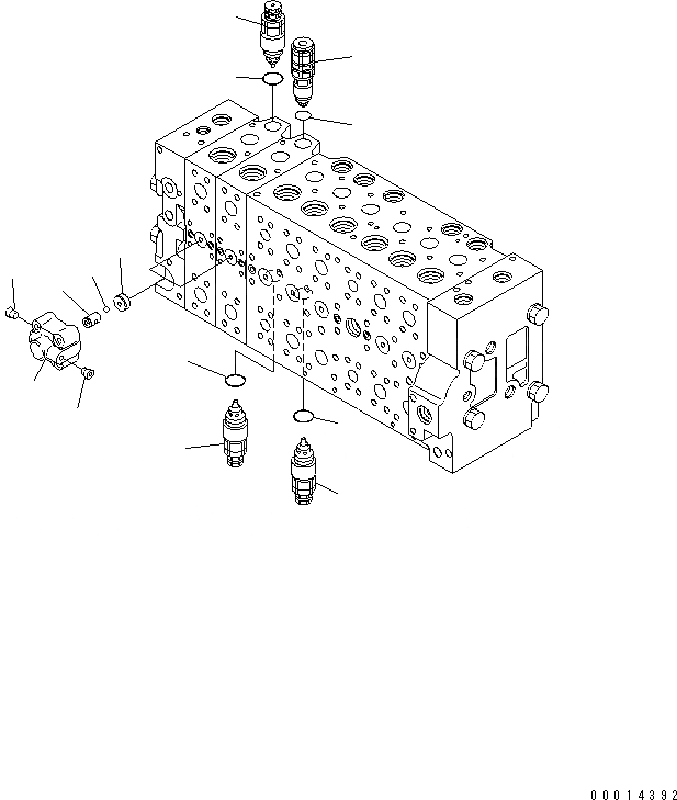 Схема запчастей Komatsu PC200-7-AA - ОСНОВН. КЛАПАН (-АКТУАТОР) (/) ОСНОВН. КОМПОНЕНТЫ И РЕМКОМПЛЕКТЫ