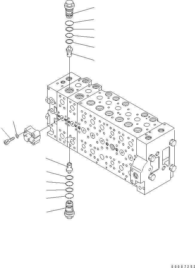 Схема запчастей Komatsu PC200-7-AA - ОСНОВН. КЛАПАН (-АКТУАТОР) (/) (СПЕЦИФ-Я С ОТВАЛОМ) ОСНОВН. КОМПОНЕНТЫ И РЕМКОМПЛЕКТЫ